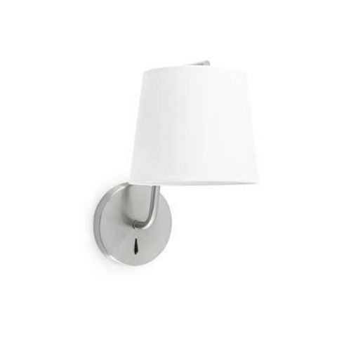 Applique Murale Abat Jour Berni Nickel Mat E27 20w - Faro - 29328