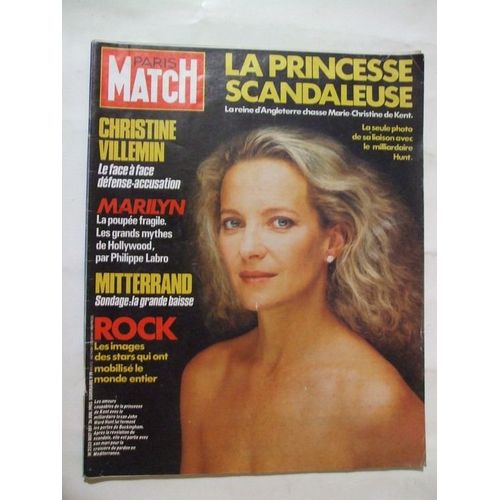 Paris Match  N° 1887 : La Princesse De Kent. Marilyn