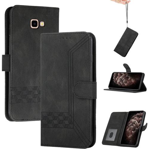 Coque Pour Samsung Galaxy A5 2017 Portefeuille Etui Housse En Cuir Protection Avec Porte Cartes Fentes Pour Cartes Fonction De Support Fermeture Magnétique Noir