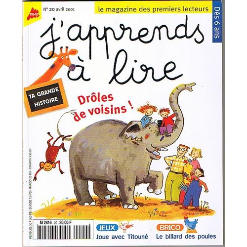 J'apprends A Lire N°20  Avril 2001  N° 20 : Drôles De Voisins!