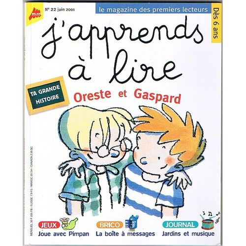 J'apprends A Lire N°22  Juin 2001  N° 22 : Oreste Et Gaspard