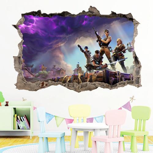 autocollant Stickers mural FORTNITE Décoration murale Chambre Bureau décoration 58x44cm