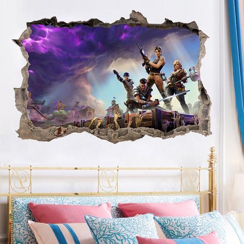 autocollant Stickers mural FORTNITE Décoration murale Chambre Bureau décoration 58x44cm