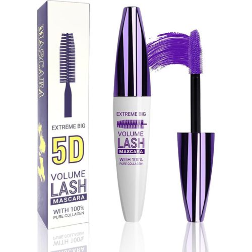5d Mascara Volume Et Longueur Violet,Mascara Extension De Cils Effet Volume,Waterproof Et Longue Tenue Avec Une Dfinition Prcise,Not Blooming Eye Lashes Mascara Thick Curling Mascara Pour Femmes