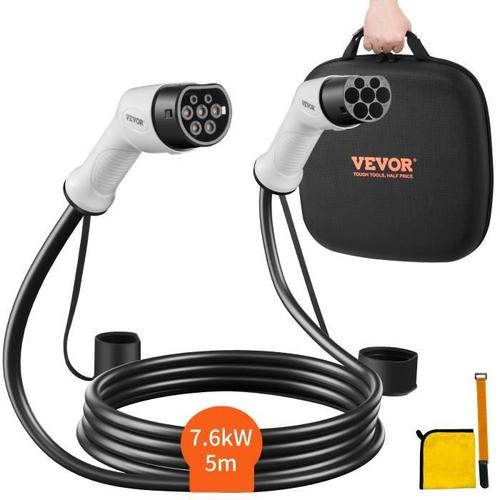 5m Cble De Charge Ev Type 2  Type 2 - Vevor - 32a 7kw Charger Voiture lectrique