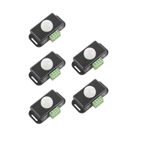 5Pcs DC 12 24V 8A Automatique Rglable PIR Dtecteur De Mouvement Commutateur IR Dtecteur Infrarouge Module Interrupteur De Lumire Pour Bande LED