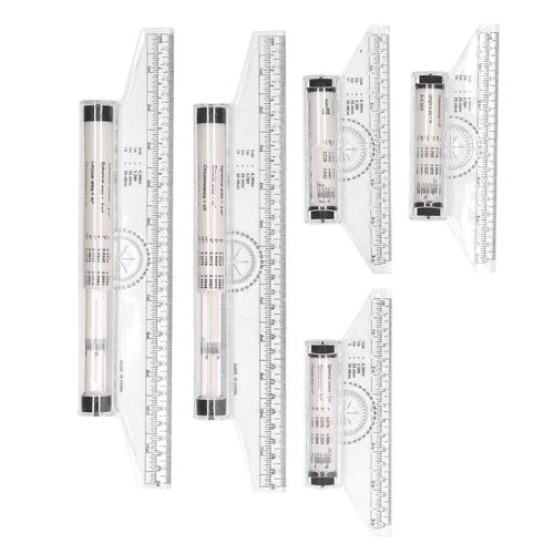 5pcs Mesure Roulant 15cm 30cm chelle Claire Transparent Lger Parallle Roulant Rgle Avec Formules Pour Le Travail