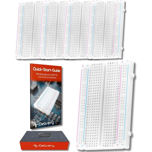 5X MB-102 Mini Breadboard 400 Pin avec 4 Barres d'alimentation Compatible avec Arduino et Raspberry Pi incluant Un E-Book!.[V779]