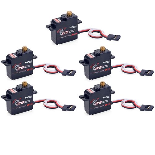 5X S0017M 17G Engrenage En Mtal 1.8KG Servo Numrique pour Robot Avion RC 1/18 Camion Voiture Bateau Conduit Avion