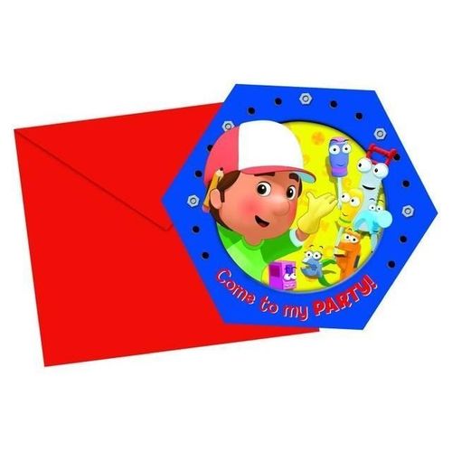 6 Cartes D'invitation Manny Et Ses Outils
