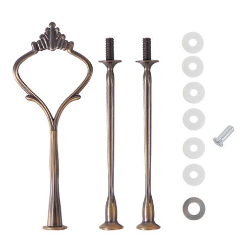 6 Ensembles De Tiges De Support  Gteau Support En Mtal  3 Couches Conception En Forme De Coeur Bricolage poxy Art Plateau De Fruits De Mariage Assiette De Collation Pour Desserts Fromage Chocolat-E 6 Pices