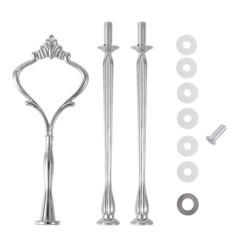 6 Ensembles De Tiges De Support  Gteau Support En Mtal  3 Couches Conception En Forme De Coeur Bricolage poxy Art Plateau De Fruits De Mariage Assiette De Collation Pour Desserts Fromage Chocolat-J 6 Pices