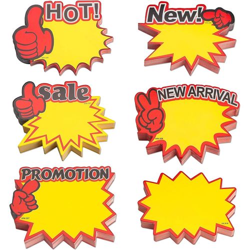 6 tiquettes De Prix, Panneaux De Vente Pour Magasin De Dtail, Supermarch 18x14x0,05 Cm 2
