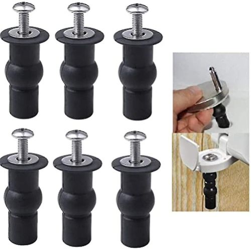 6 Pack Sige De Toilette Vis De Sige De Toilette Raccords De Sige De Toilette Charnires De Sige De Toilette crous Suprieurs En Caoutchouc Fixations  Vis Fix Wc Raccords De Trou Aveugle