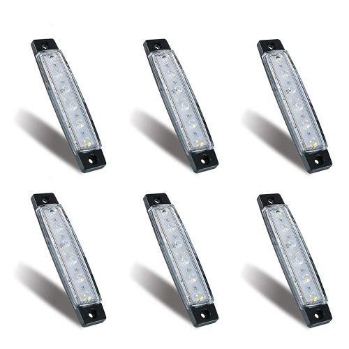 6 Pcs Led Marine Bateau LumiRes Marine Courtoisie LumiRe Bande Pont Transom Cockpit Navigation ?Clairage ?Tanche 12 V, Blanc