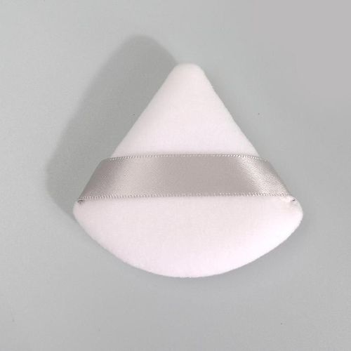 6 Pices Houppette  Poudre Visage Doux Triangle Bouffe De Maquillage Adapte  La Poudre Libre Poudre Minrale Vermicelles Cosmtiques Fond De Teint Mlangeur ponge Beaut Ma Blanc