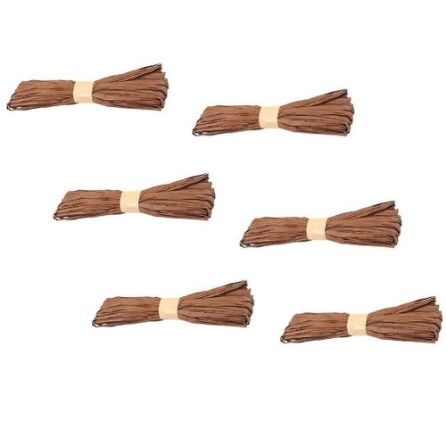 6 Roll Paper String Cord Twine Rope Diy Craft Accessories 20 Meters Coffee