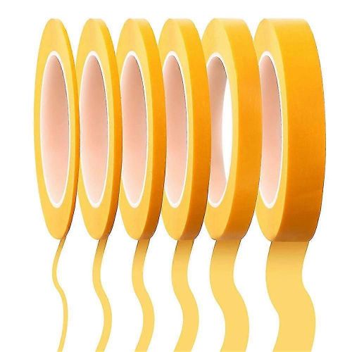 6 Rouleaux De Ruban Adhsif Fine Line 1/16,7/10,1/8,1/4,1/2,3/4 Pouces X 55 Verges, Ruban De Masquage Fineline, Peintres Aut