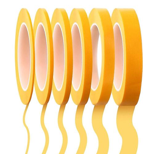 6 Ruban Adhsif 1/16,7/10,1/8,1/4,1/2,3/4 Pouces X 55 Verges, Ruban De Masquage Fineline, Peintres Automobile Masquage