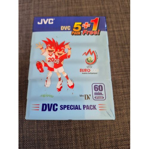 6 x Cassettes video mini-Dv JVC DVM-60 60 minutes SP / 120 minutes LP