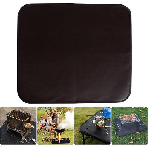 60*52cm Tapis de Protection de Sol Tapis Chemine, Tapis De Gril de Protection Anti-feu Fire Pit Mat de Protector, Protection de Sol Rsistant  La Chaleur, pour Barbecue Extrieur Jardin Terrasse