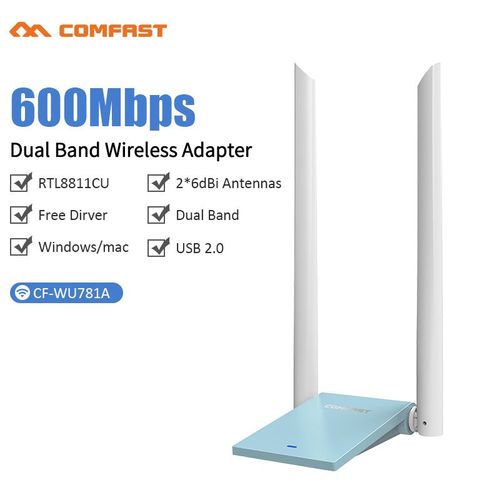 600 Mbps - adaptateur Wifi double bande sans fil USB 3.0, 2.4 + 5G, Dongle pour carte rseau 802.11AC, Kali Linux/Ubuntu/Monitor