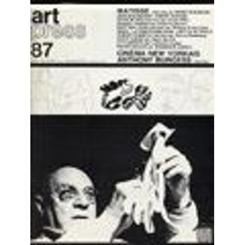 Art Press  N° 87 : Matisse - Cinéma New Yorkais - Anthony Burgesss  - Décembre 1984