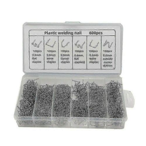 600pcs Machine De Rparation En Plastique Soudage Agrafeuse Chaude Pare-Chocs Fender Welder Agrafes Kit