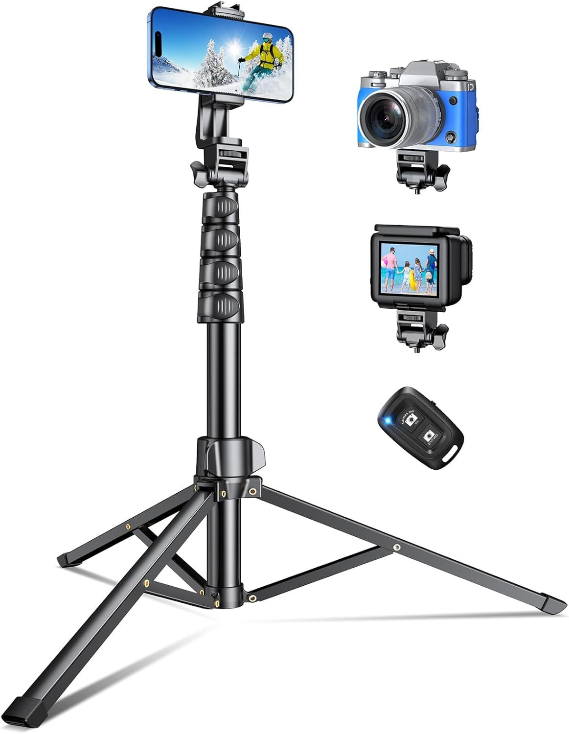 177cm Trepied Smartphone, Portable Trépied Appareil Photo Extensibl...