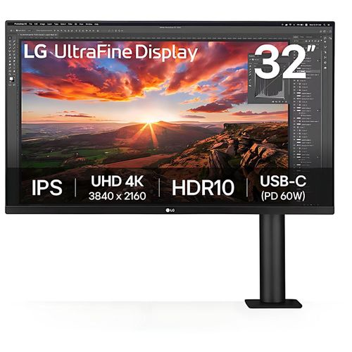 LG UltraFine Ergo 32UN880K-B - Écran LED - 32" (31.5" visualisable) - 3840 x 2160 4K UHD (2160p) @ 60 Hz - IPS - 350 cd/m² - 1000:1 - HDR10 - 5 ms - 2xHDMI, DisplayPort, USB-C - haut-parleurs