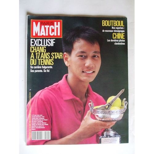 Paris Match  N° 2091 : Roland Garros,Chang A 17 Ans Star Du Tennis. Boutboul. Chine