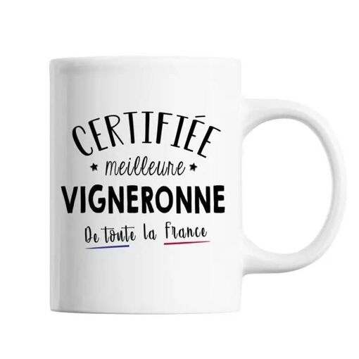 Mug Femme Vigneronne Meilleure De France | Tasse Blanc Métier