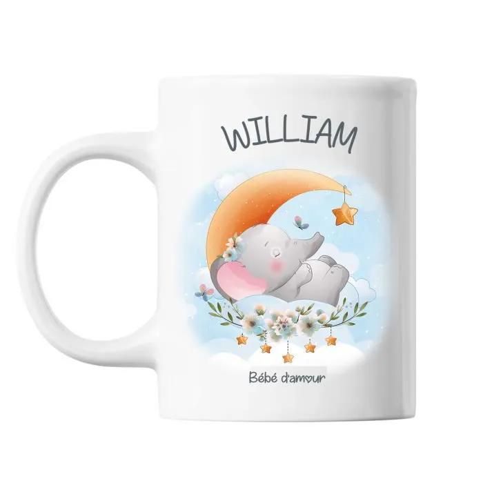 Mug - William - Bébé D'amour - Céramique - 325 Ml - Imprimé Recto Verso