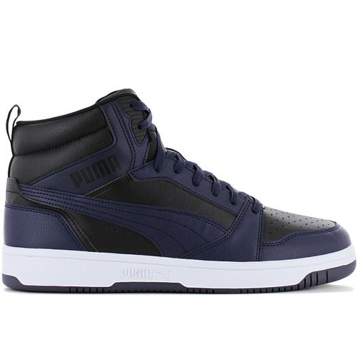 Puma Rebound V6 Mid Basketball Baskets Sneakers Chaussures Noirsbleu 392326s08