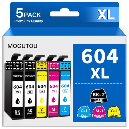 604 Xl Compatible Avec Cartouche Epson 604 604xl Pour Epson Xp 2200 Pour Epson Expression Home Xp-2205 Xp-3200 Xp-4200 Xp-4205 Workforce Wf-2910 Wf-2930 Wf-2935 Wf-2950 (Pack De 5)