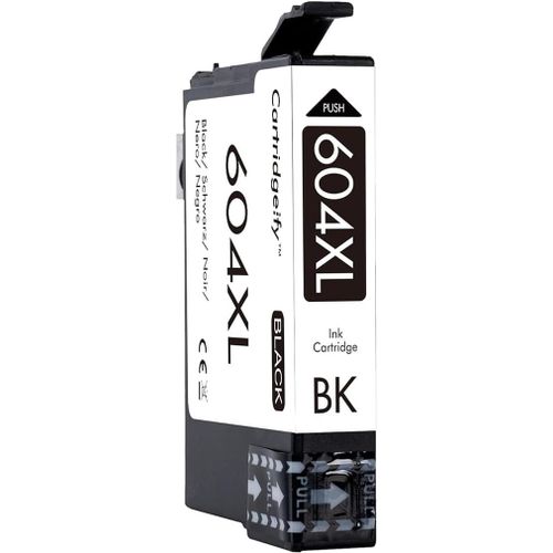 604 Xl Noir Compatible Avec Cartouche D'encre Epson 604 604xl Bk, Pour Expression Home Xp-2200 Xp-2205 Xp-3200 Xp-3205, Workforce Wf-2910 Wf-2930 Wf-2935 Wf-2950