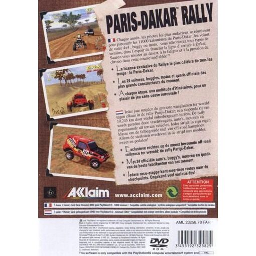 PARIS-DAKAR RALLY (ACCLAIM) - PC - FR EUR 7,90 - FR