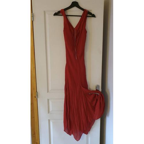 Robe De Soirée Chic Et Habillée, Longue, Rouge, Ici Et Maintenant S