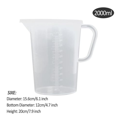 2000 Ml B - Bouteille Transparente De Grande Capacité,Pichet À Eau, Jus Froid, Bière, Lait, Tasse À Mesurer, Conteneur De Stockage