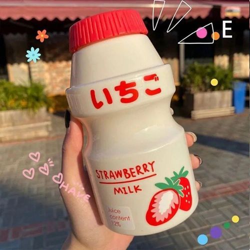 Bouteille D'eau En Plastique De 480ml Pour Fille, Gourde En Verre De Forme Kawaii, Cute Tour Drinking, Hi Shaker, Frein À Lait
