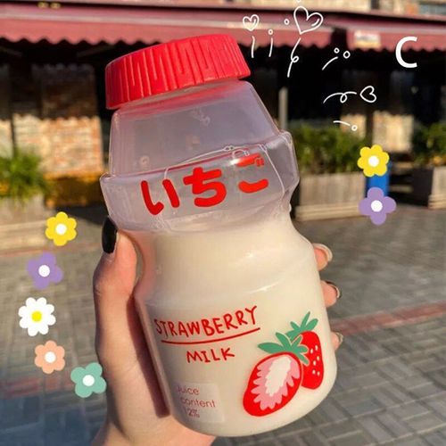 Bouteille D'eau En Plastique De 480ml Pour Fille, Gourde En Verre De Forme Kawaii, Cute Tour Drinking, Hi Shaker, Frein À Lait