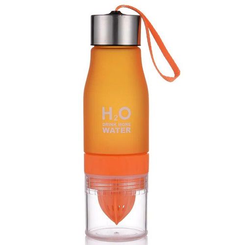 650ml - Orange - Bouteille D'eau Pressée Pour Sports De Plein Air, Jus De Citron, Infuseur De Fruits, Verres, Mon Shaker, 650ml