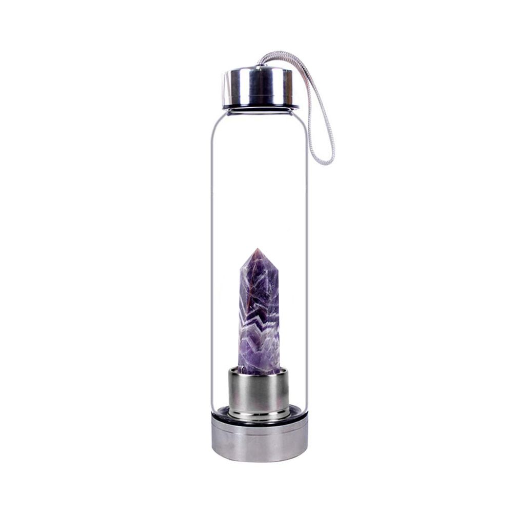550ml - Amethyste De Rve - Bouteille D'eau En Pierre De Cli...