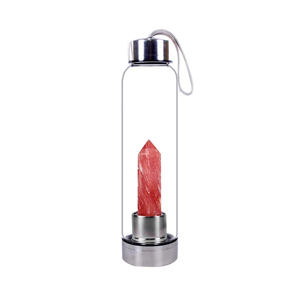 550ml - Maisse Rouge - Bouteille D'eau En Pierre De Clip Nat...
