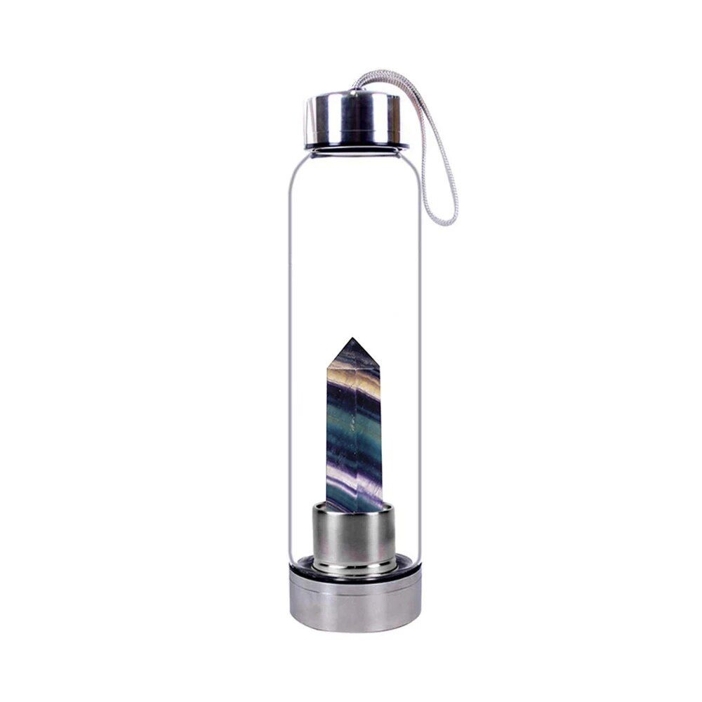 550ml - Fluorite Arc-En-Ciel - Bouteille D'eau En Pierre De ...