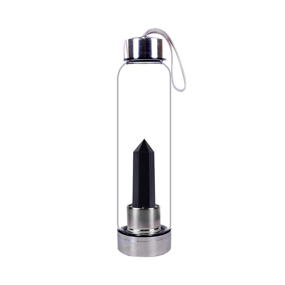 550ml - Obsidienne - Bouteille D'eau En Pierre De Clip Natur...