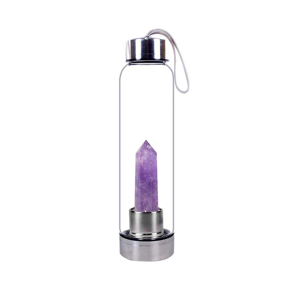 550ml - Amthyste - Bouteille D'eau En Pierre De Clip Nature...