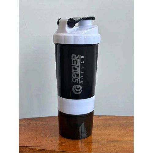 550ml - Blanc - Bouteille Shaker À 3 Couches En Plastique Pour Exercice De Musculation, Grande Capacité, 10000