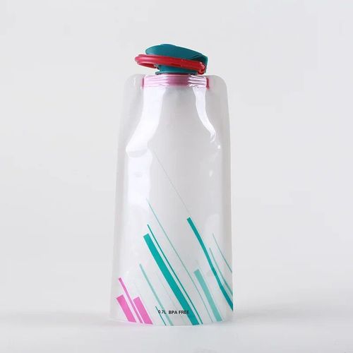 700ml - Blanc - Sac À Eau Portable Ultraléger Et Pliable 700ml, Bouteille D'eau En Poudre, Fournitures De Sport En Plein Air, Randonnée, Course À Pied, D'extraction Souple