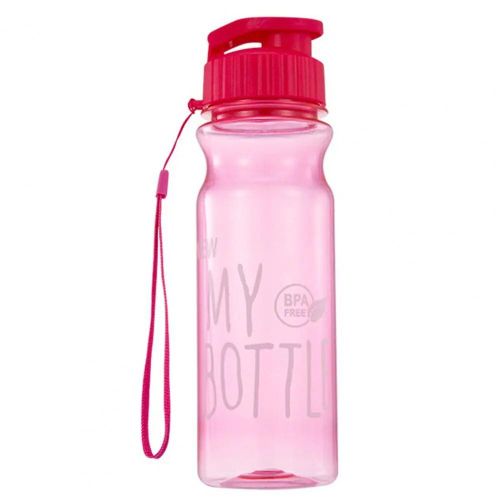 Rose Rouge - Bouteille En Plastique De 650ml Pour Boissons, Shaker Hi 10000, Sans Bpa